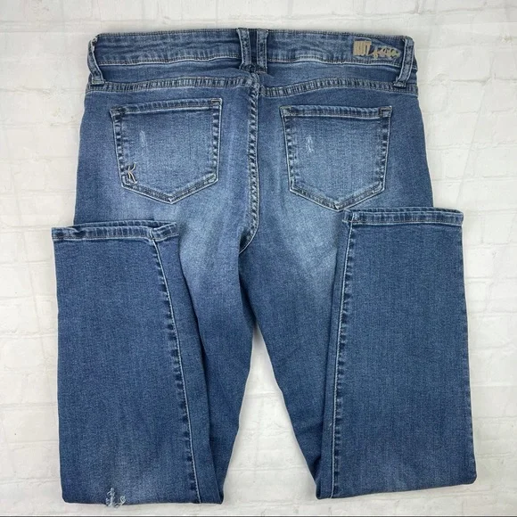 KUT from the Kloth sz10 Medium Wash Distressed Straight Leg Jeans - Picture 4 of 8